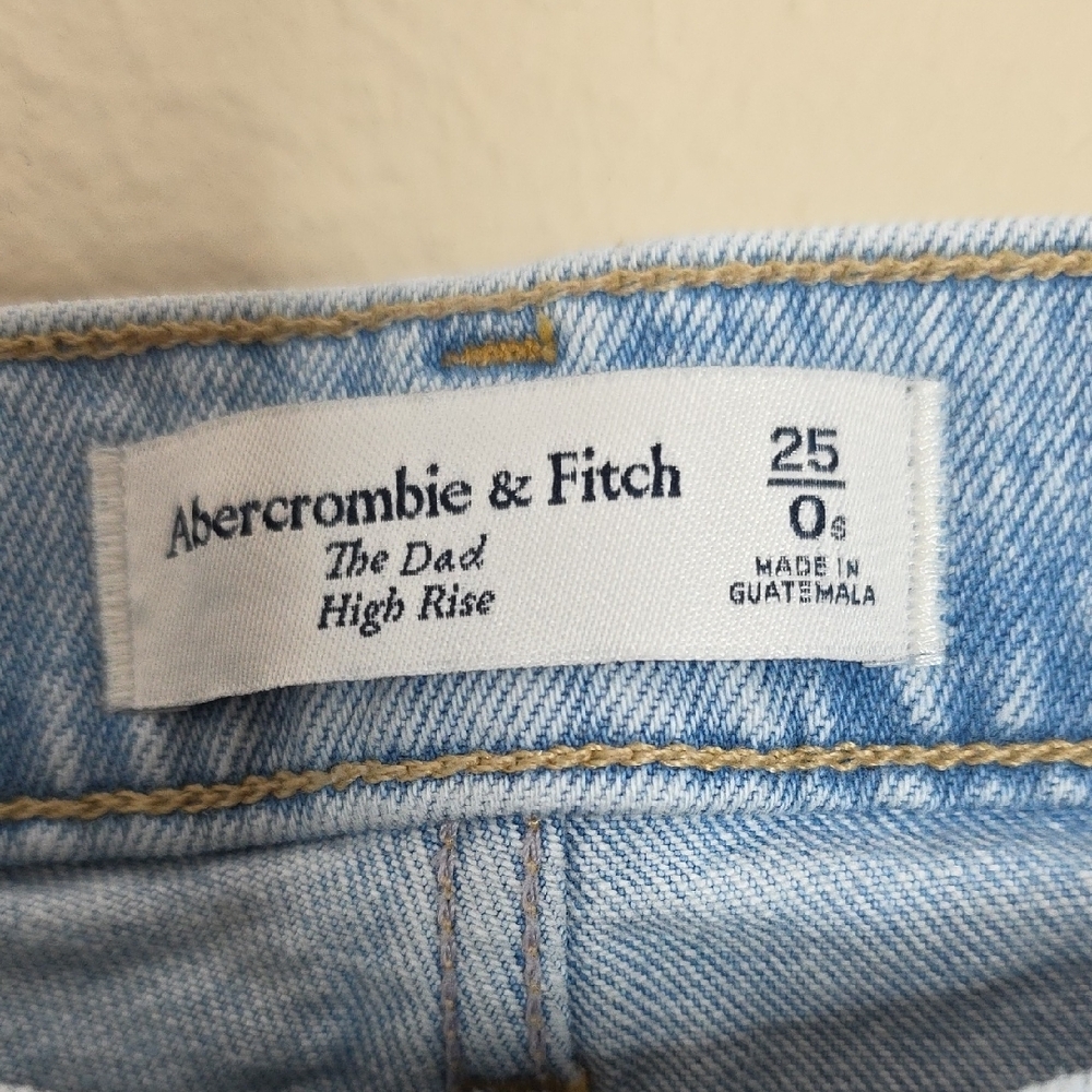 Abercrombie & Fitch The Dad High Rise Jeans Blue Women's Size 25S 90s Straight - Picture 5 of 16